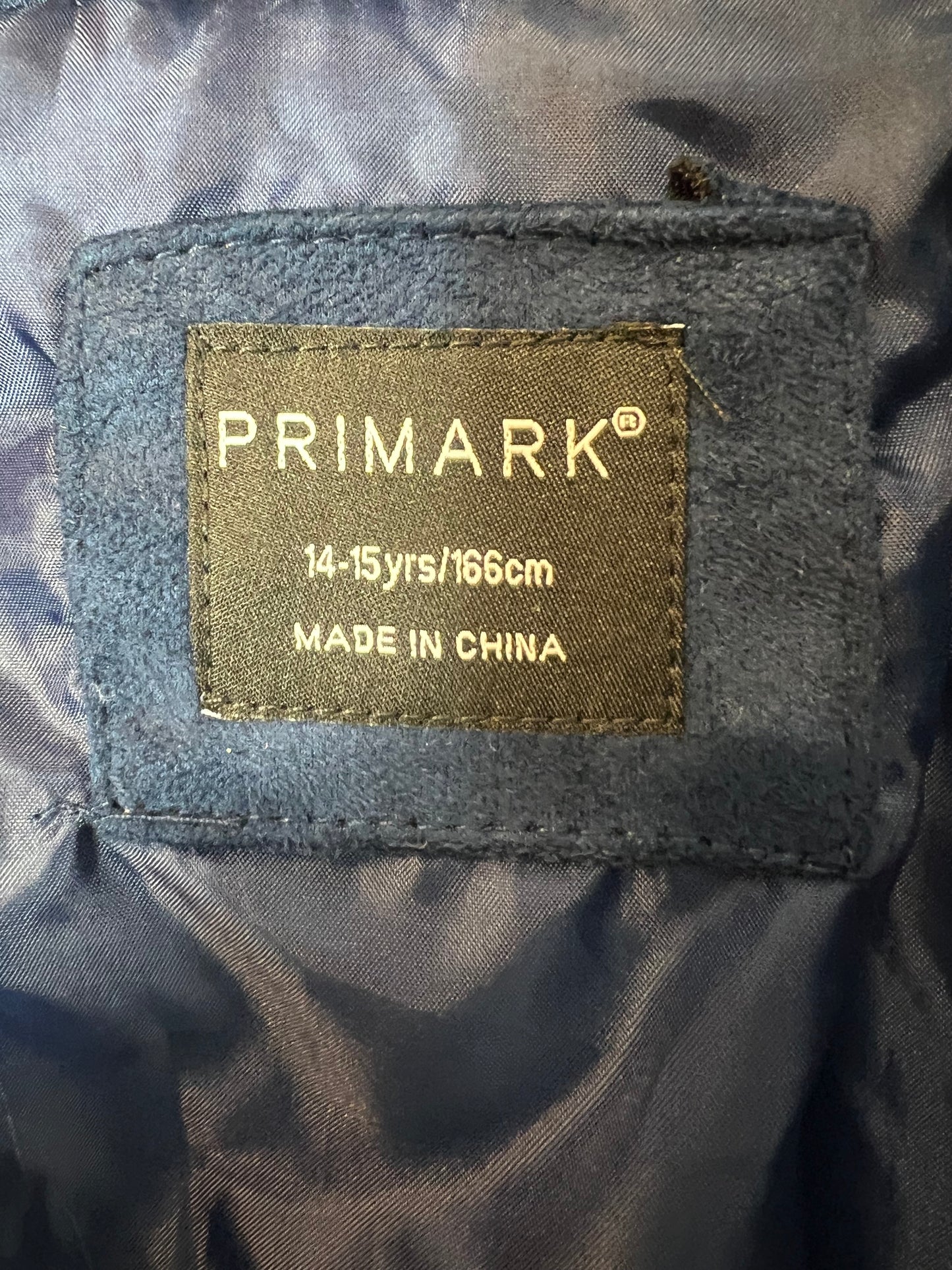 PRIMARK. Chaqueta azul efecto piel. T 14- 15 años (XS)