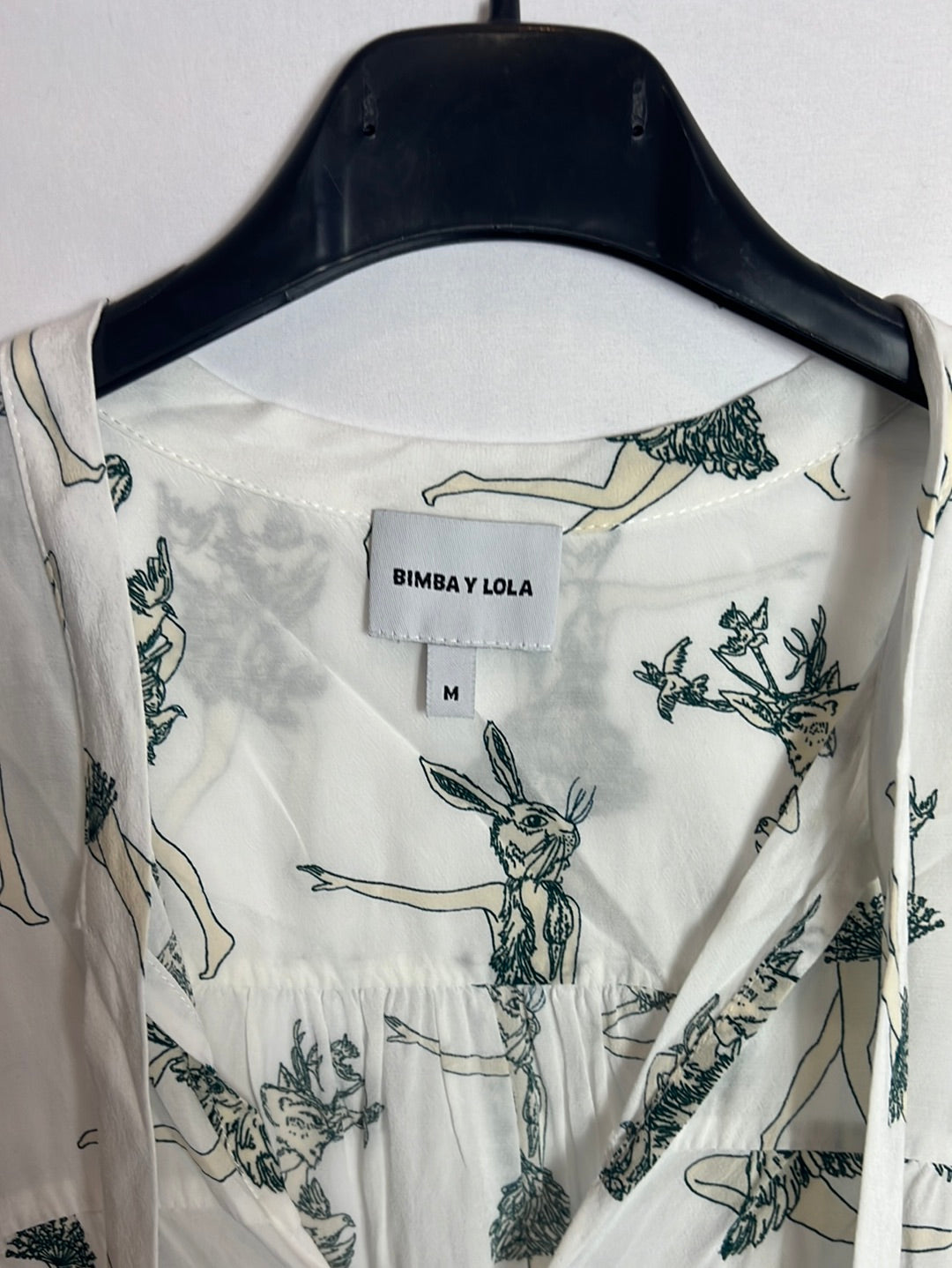 BIMBA Y LOLA. White printed blouse Tm