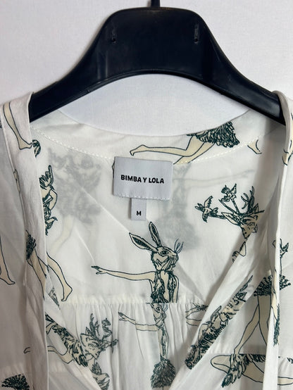 BIMBA Y LOLA. White printed blouse Tm