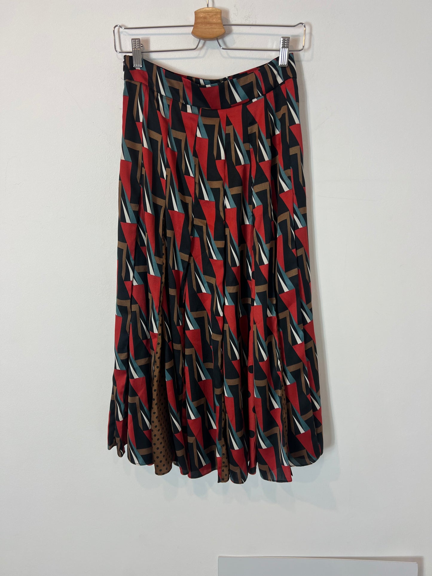 ZARA. Falda midi estampada T.m