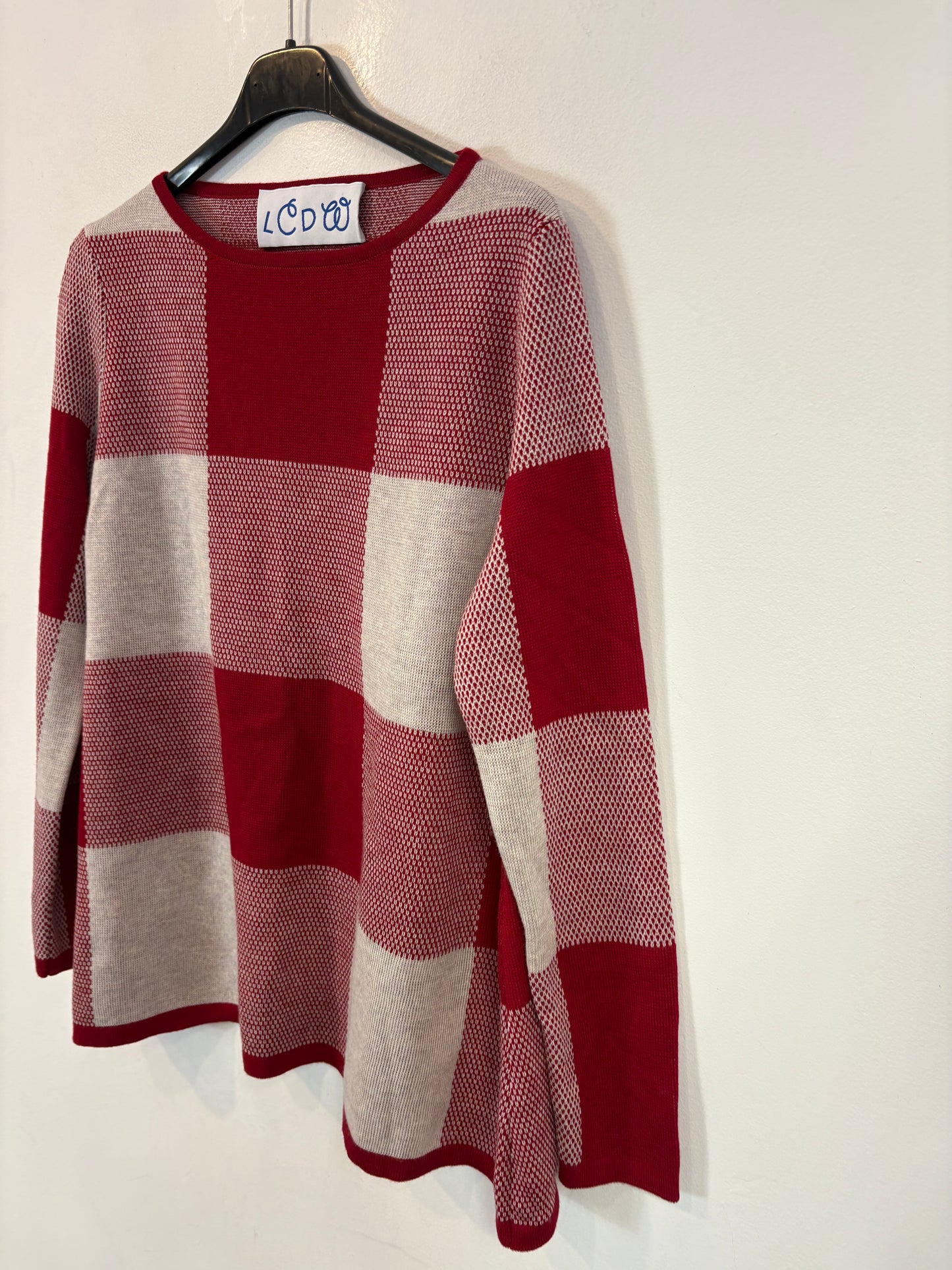 LA CASITA DE WENDY. Jersey cuadros en rojo