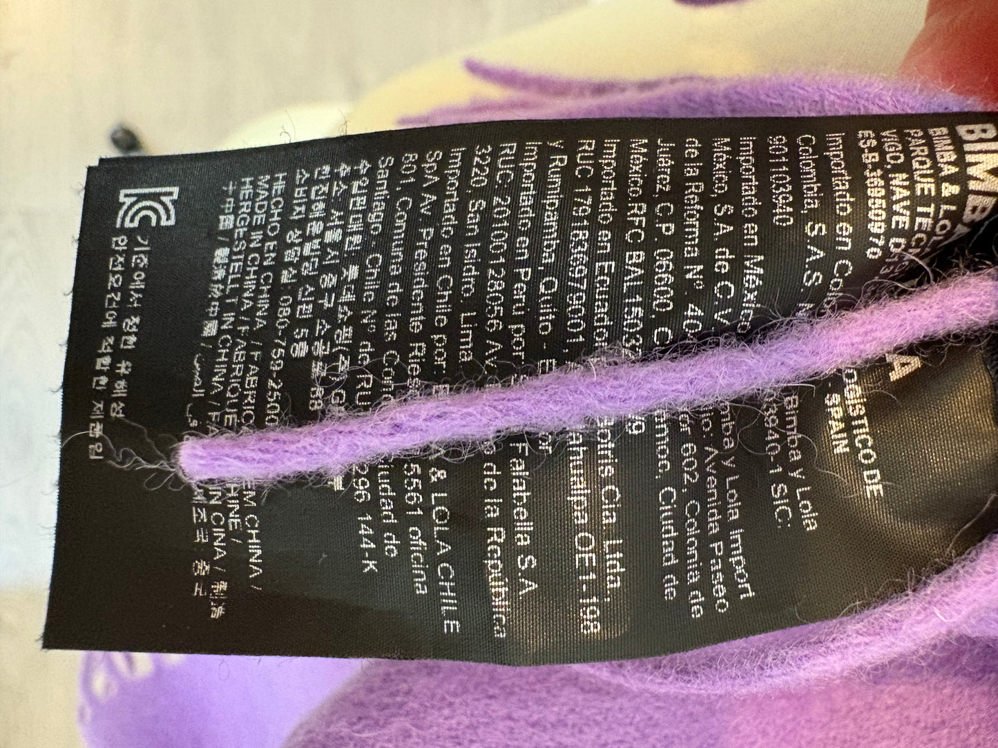 BIMBA Y LOLA. Bufanda lana malva