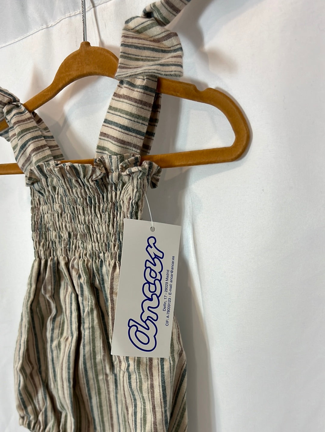ANCAR. Ranita de rayas beige T.6 meses