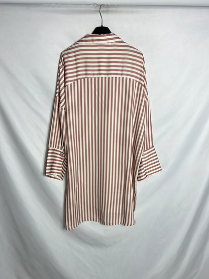 ZARA. Short striped satin dress. TM