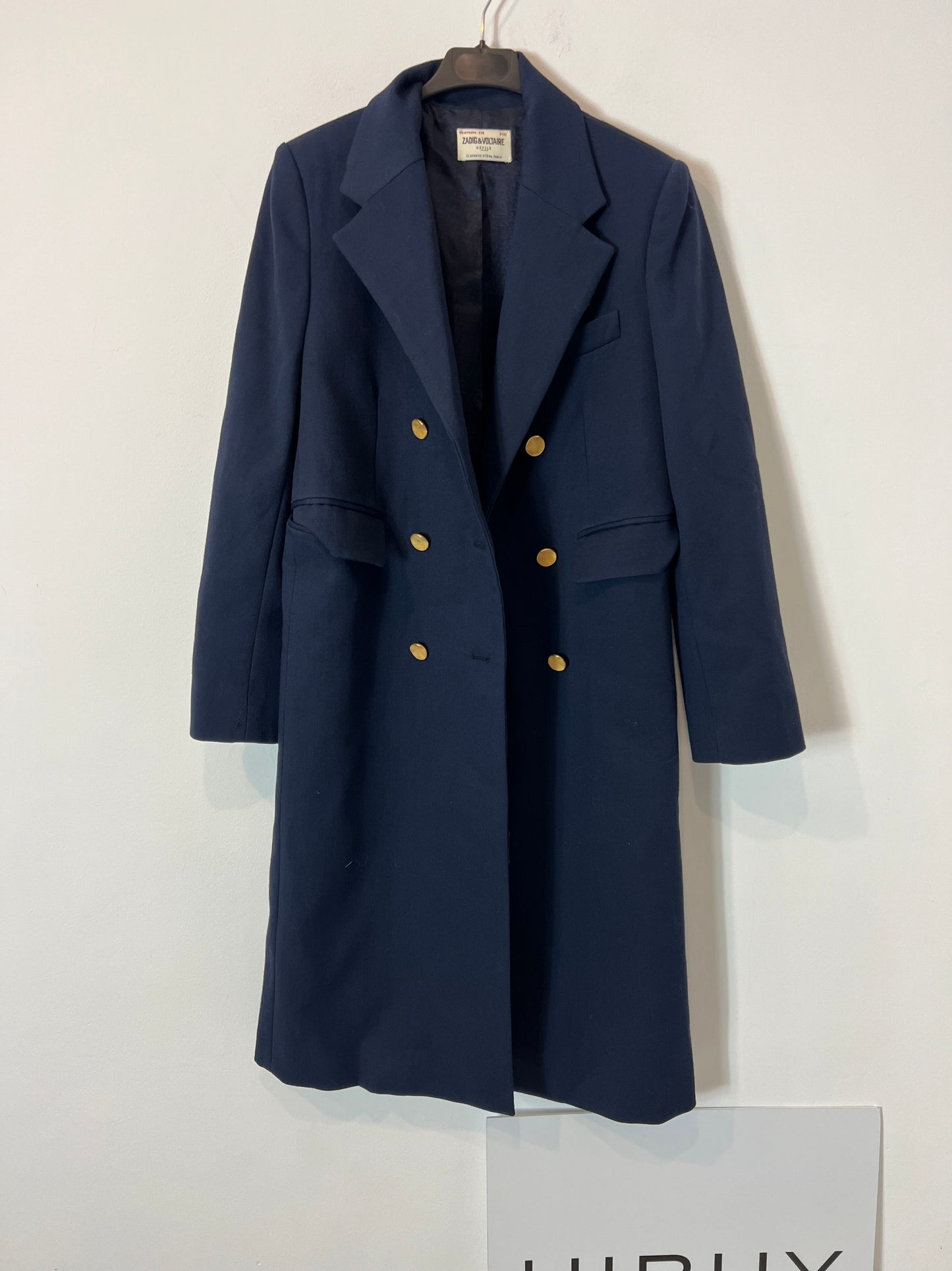 ZADIG&amp;VOLTAIRE. Long blue wool coat. T.S.