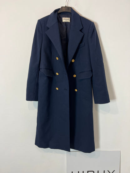 ZADIG&amp;VOLTAIRE. Long blue wool coat. T.S.