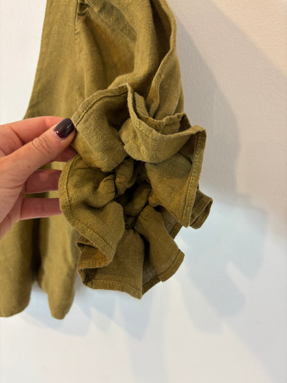 THE NEW SOCIETY. Top caqui manga farol. T S