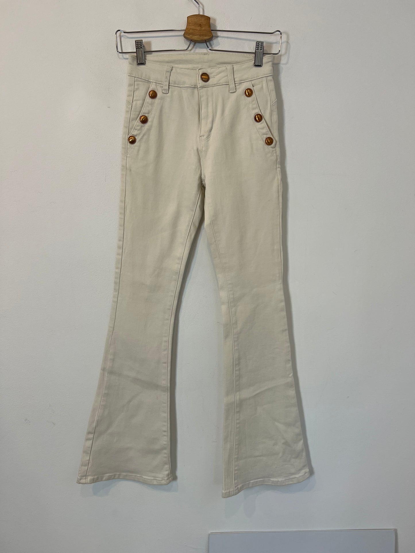 OTRAS. Pantalón beige botones T.xs