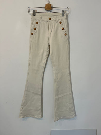 OTRAS. Pantalón beige botones T.xs