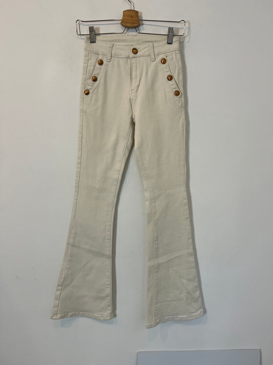OTRAS. Pantalón beige botones T.xs