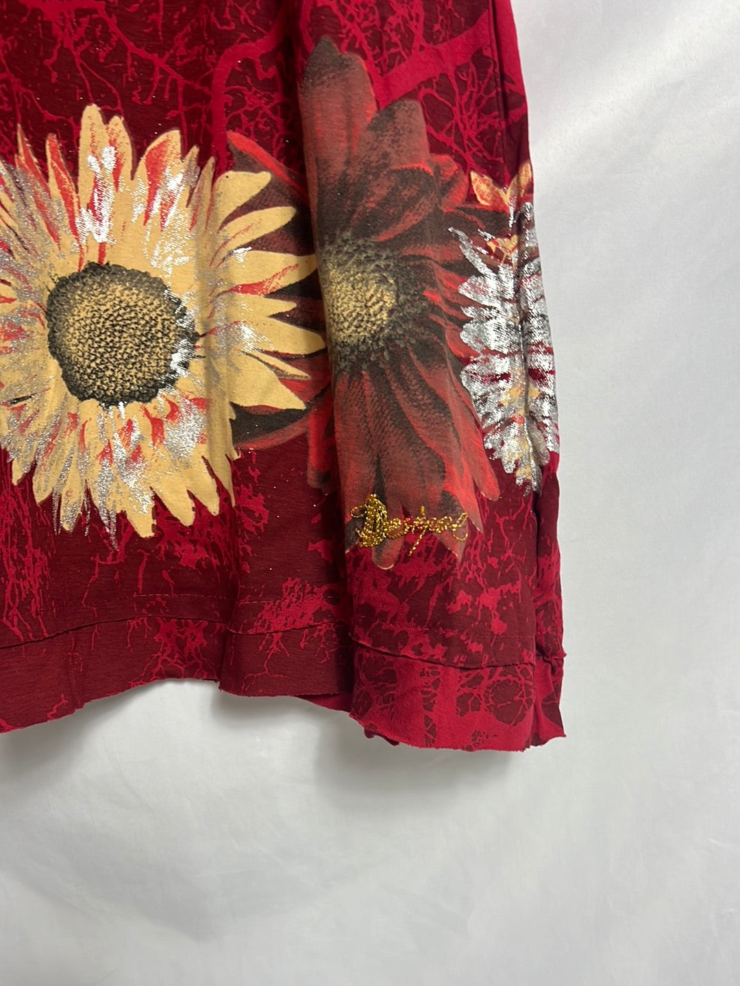 DESIGUAL. Red printed midi dress. TS