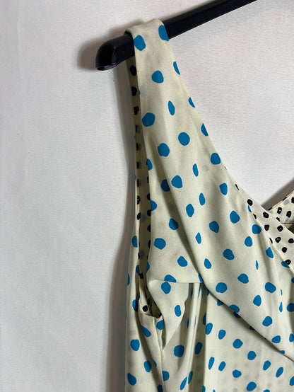 BALENCIAGA. Top seda doble capa asimetrico . T 40