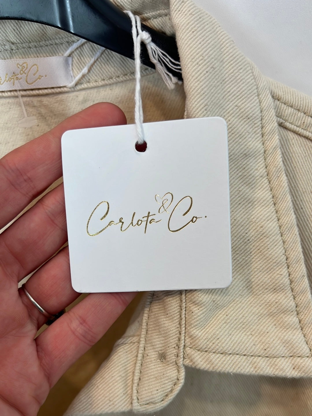 CARLOTA&CO. Camisa/sobrecamsia denim beige T.m/l