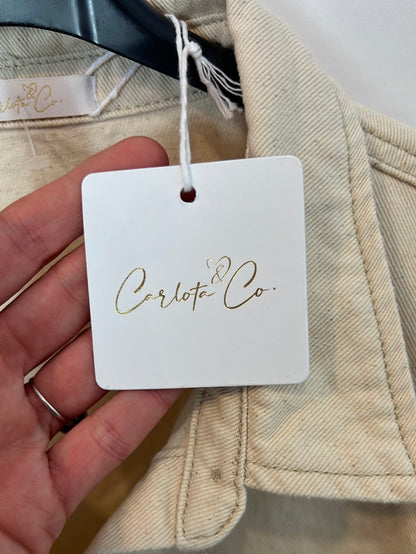 CARLOTA&CO. Camisa/sobrecamsia denim beige T.m/l