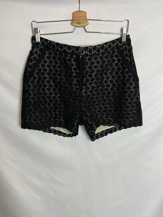 MANOUSH. Semi-sheer embroidered shorts. Size 38