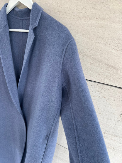 UNIQLO. Abrigo azul/morado lana mezcla. T XS (S)