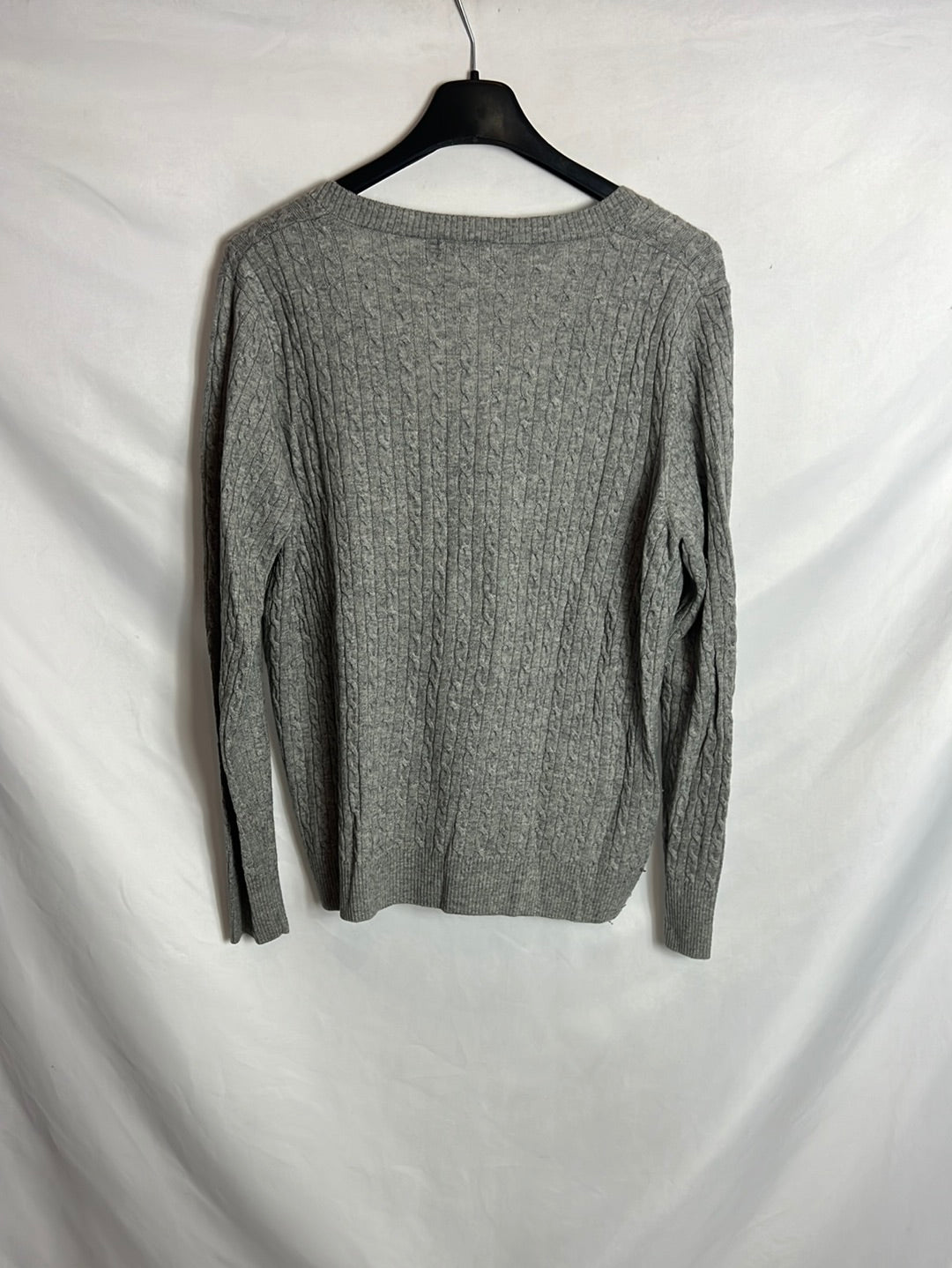 CORTEFIEL. Jersey gris ochos T.xl