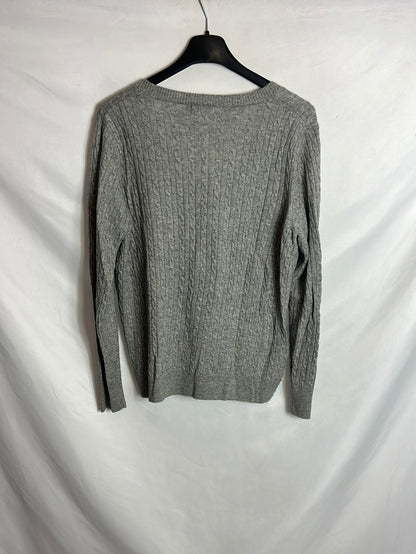 CORTEFIEL. Jersey gris ochos T.xl