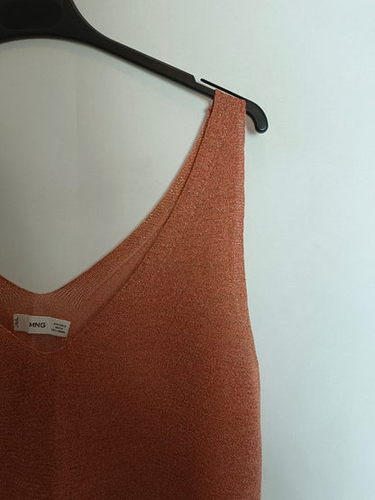 MANGO. Top naranja hilos T.m