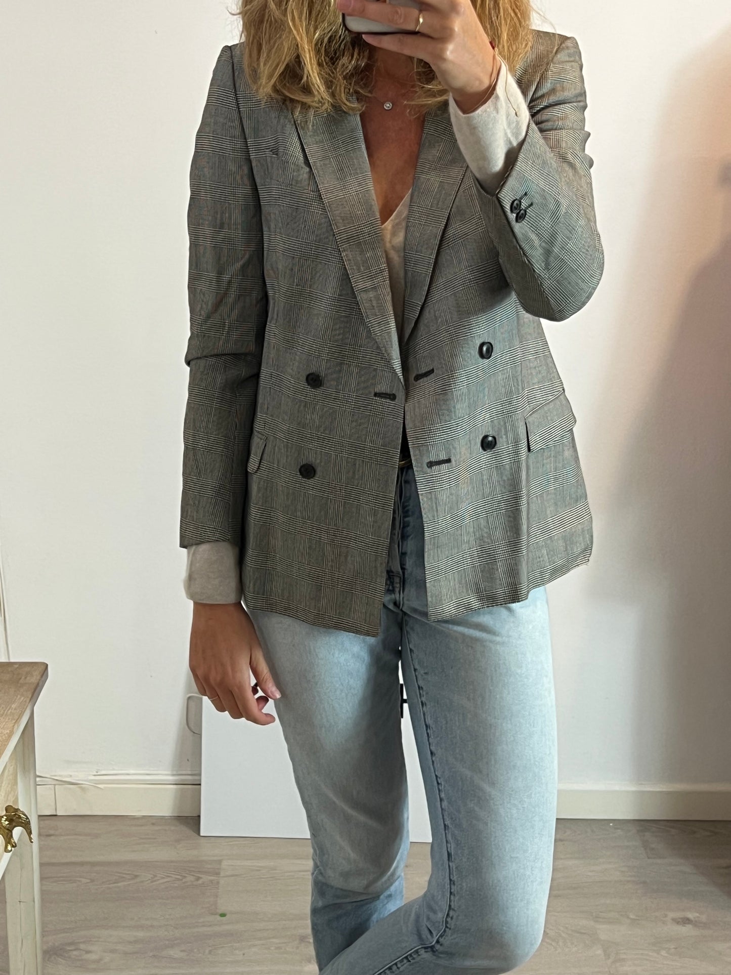 WINDSOR. Blazer lana pata de gallo. T 38