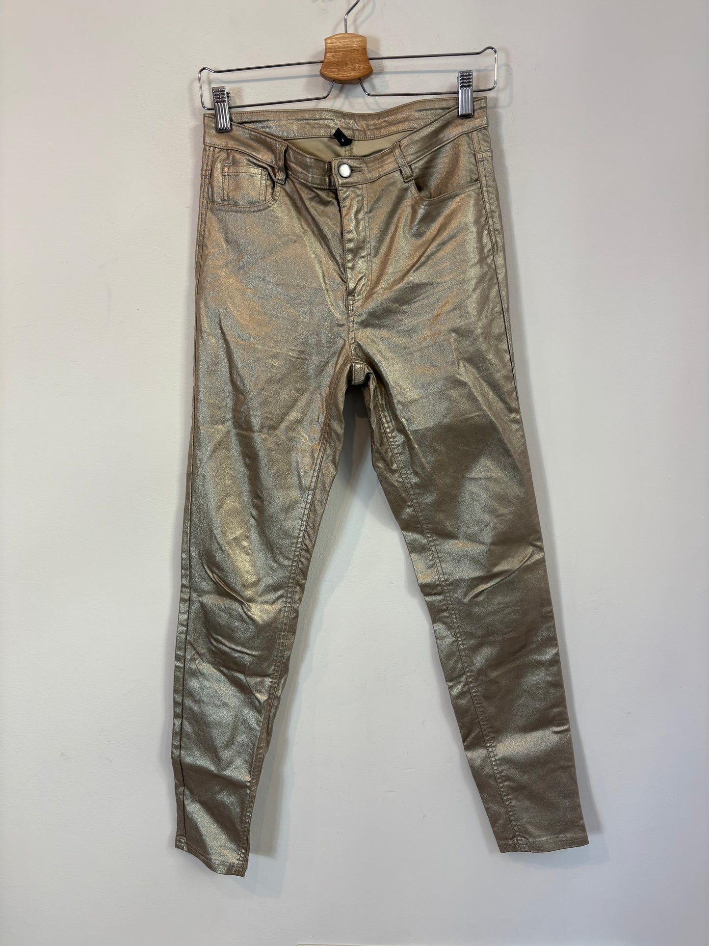 CALZEDONIA. Gold stretch trousers. TM