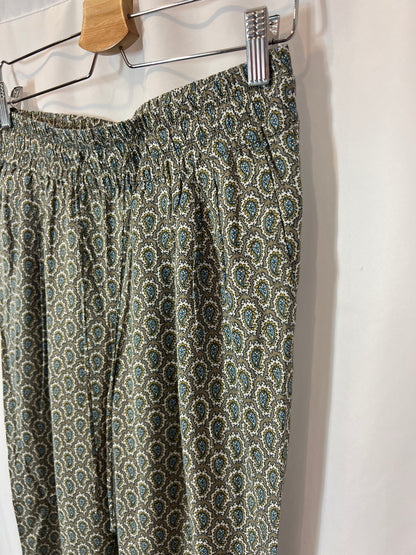 MASSIMO DUTTI. Pantalón fluido estampado. T 40