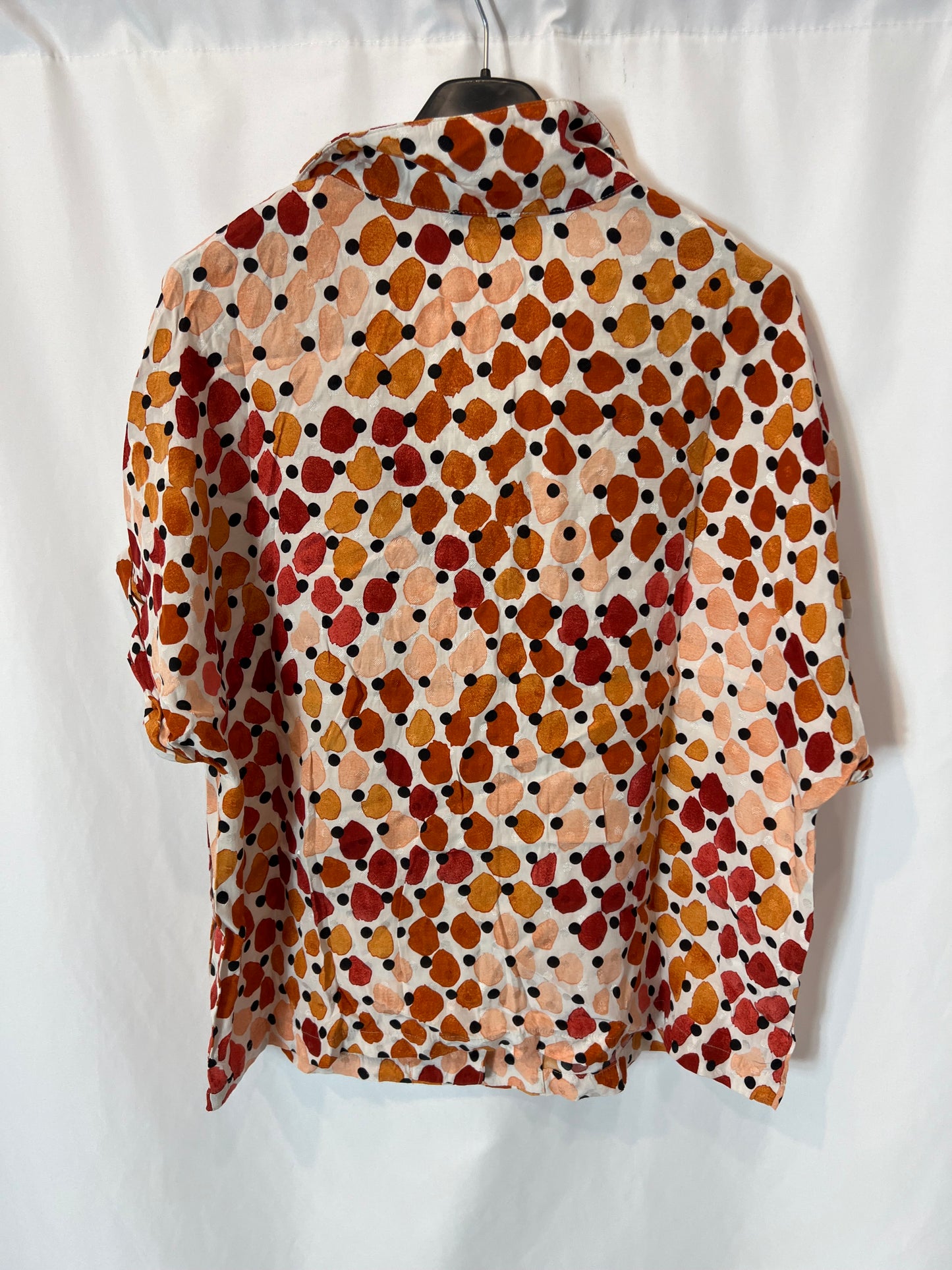 MANGO. Blusa estampada manga corta T.l