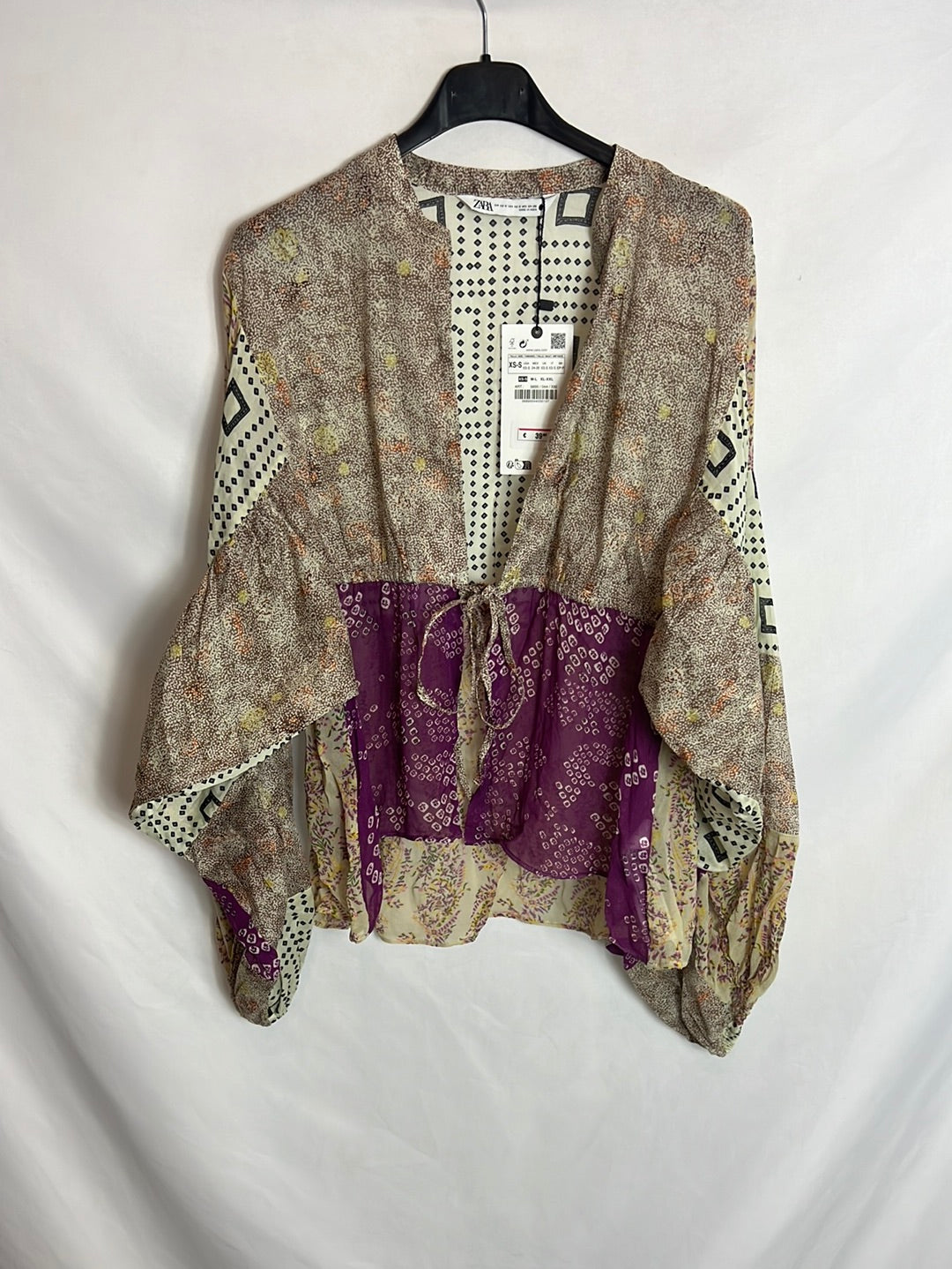 ZARA. Sobrecamisa texturas estampada. T XS-S