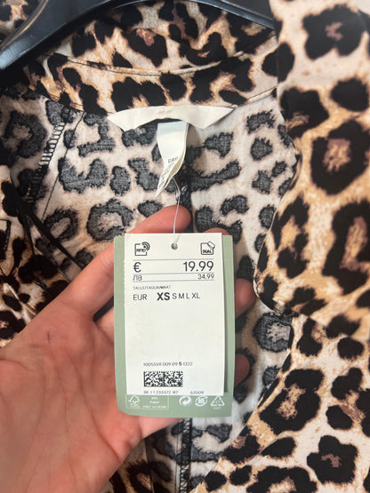 H&M. Vestido largo animal print fluido. T XS (S/M)