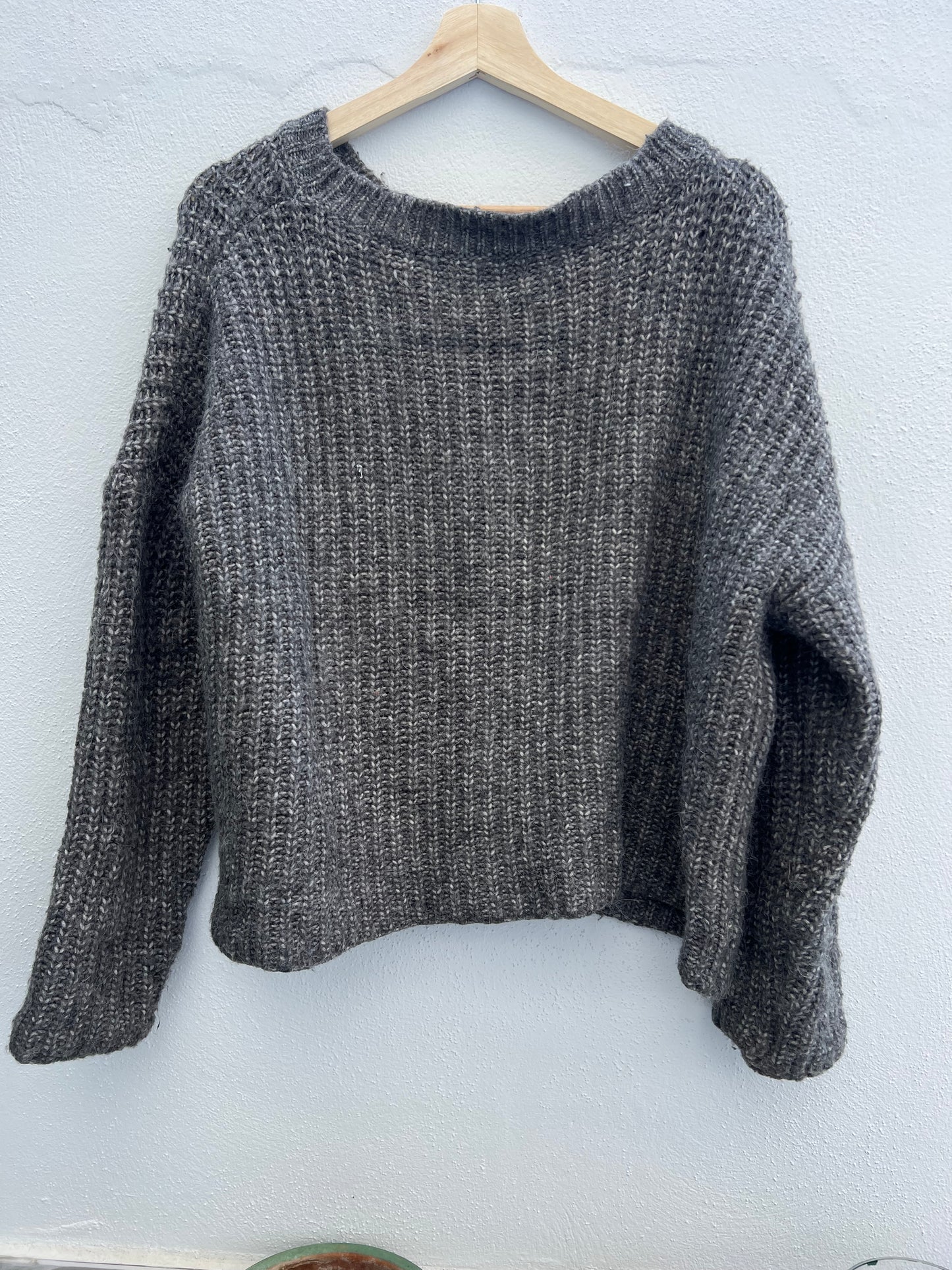 ZARA. Jersey gris jaspeado