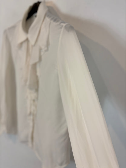MASSIMO DUTTI. Blusa fluida volante