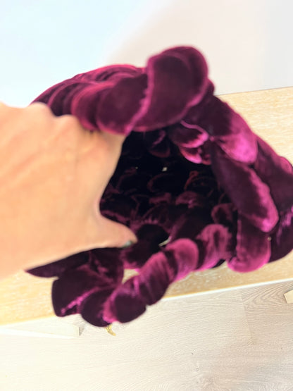 ZARA. Bolso de mano trenzado terciopelo