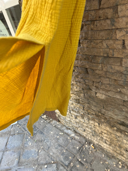 OTHERS. Long mustard bamboo dress. TM/L