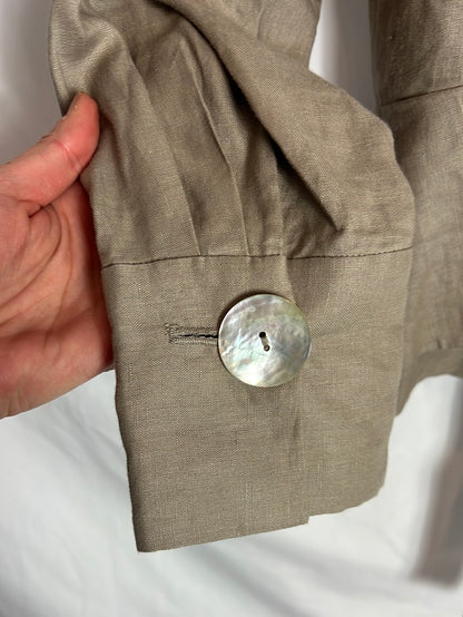 ZARA.Blusa/sobrecamisa beige T.xs