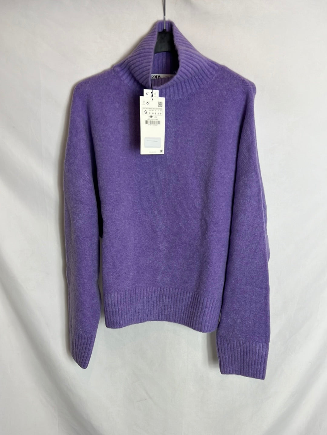 ZARA. Jersey morado jaspeado. T S