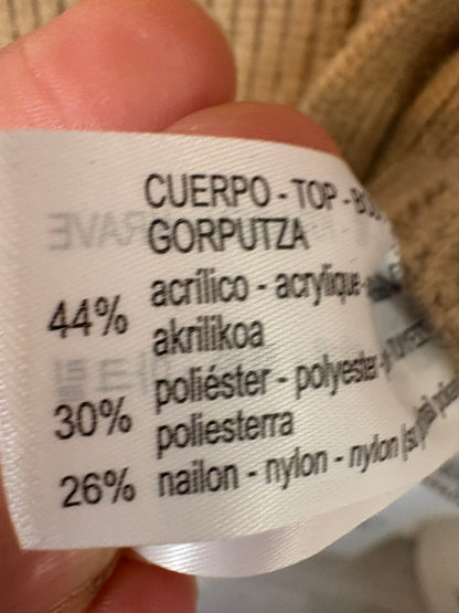 ZARA. Chaqueta punto grueso cuello