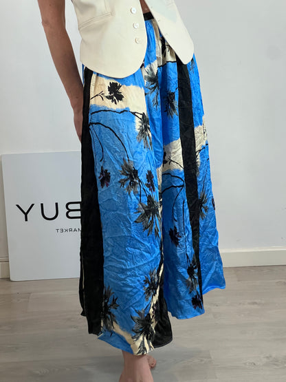 ZARA. Falda midi palmeras