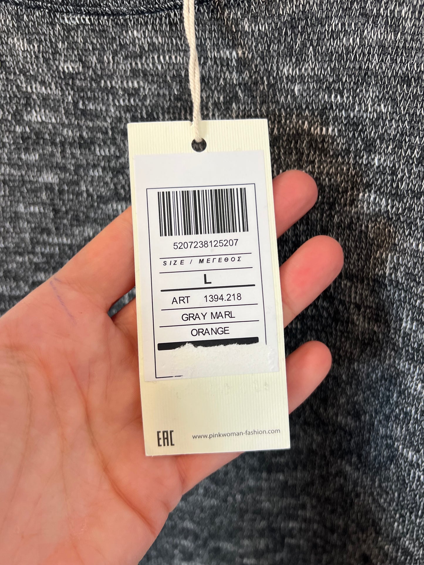 PINK WOMAN. jersey fino gris jaspeado T.l