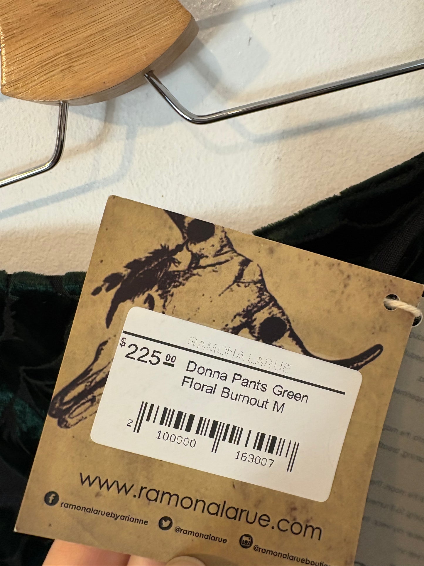 RAMONALARUE. Pantalón fluido con terciopelo