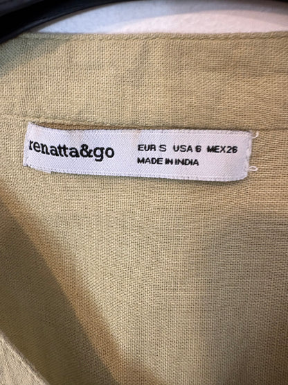 RENATTA&GO. Blusa verde tablas