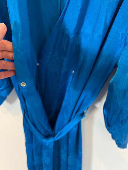 H&amp;M. Turquoise printed midi/kimono dress. TS