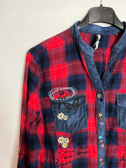 DESIGUAL. Checkered and patterned shirt. TS