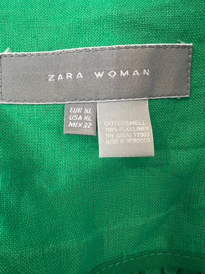 ZARA. Chaqueta lino vintage T.XL(M)