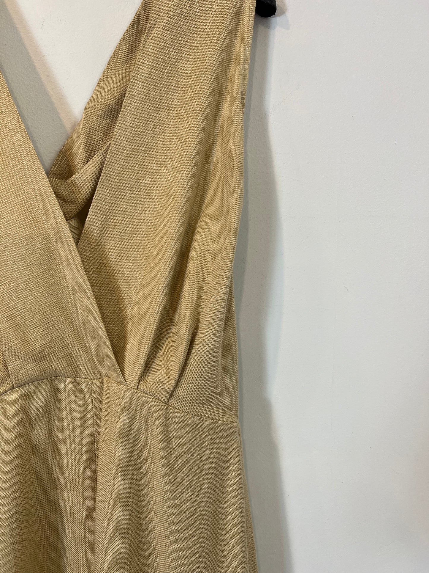 SEZANE EDITIONS. Long fluid beige jumpsuit T.36
