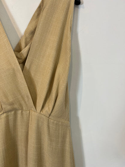 SEZANE EDITIONS. Long fluid beige jumpsuit T.36