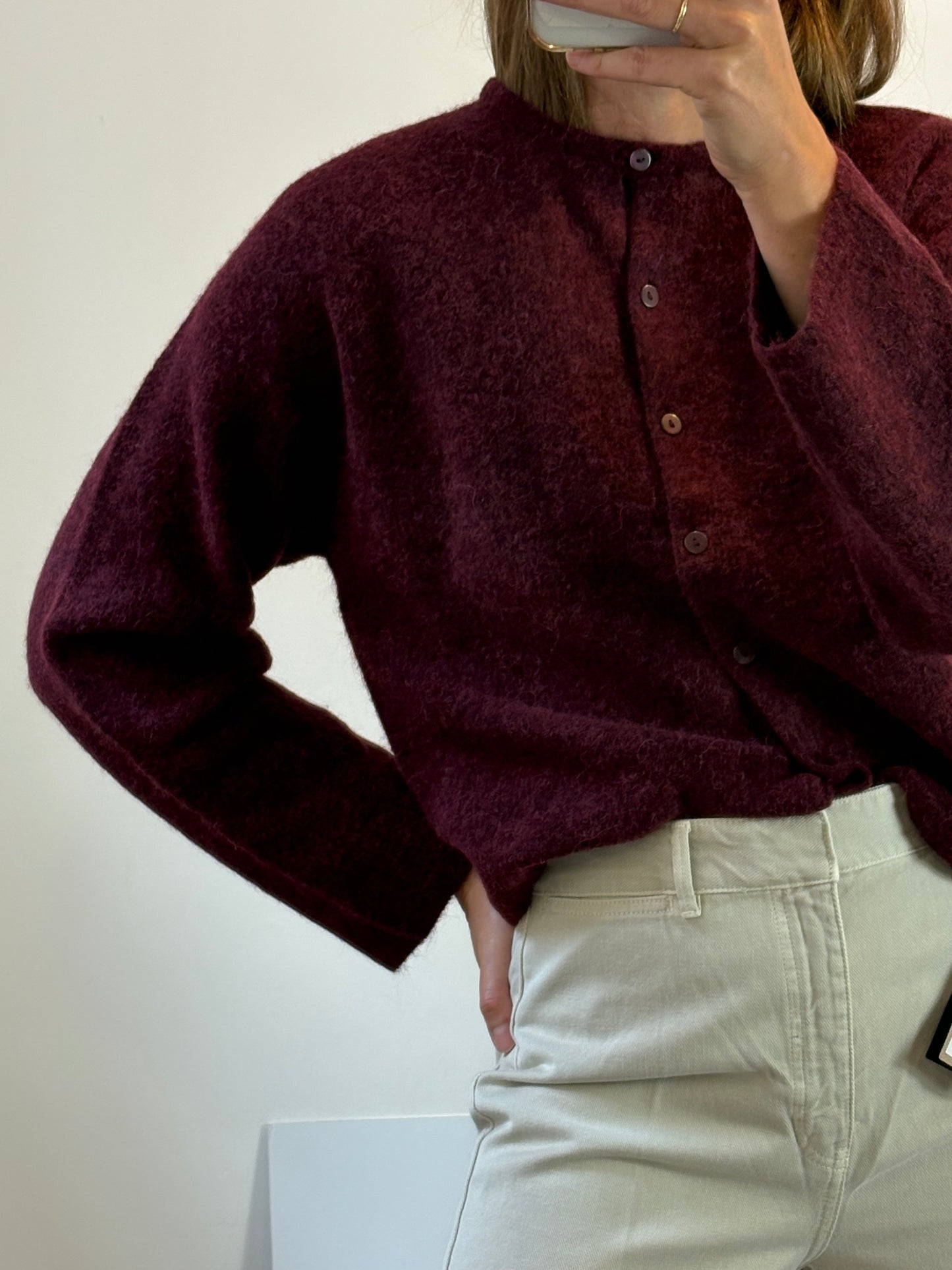 &OTHER STORIES. Chaqueta burdeos con alpaca