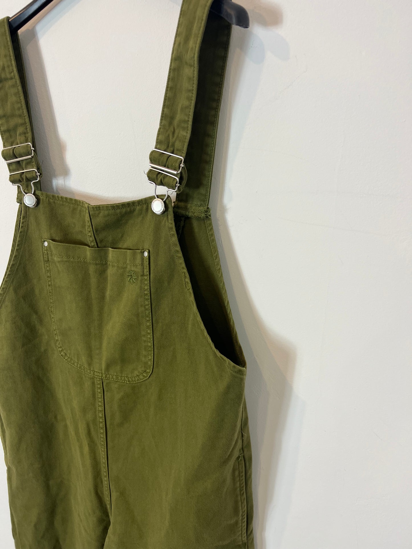 INTROPIA. Green denim jumpsuit for wide legs. TM
