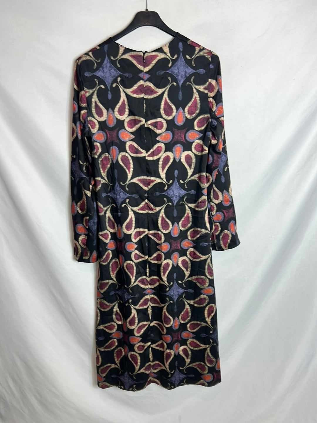 ZARA. Vestido midi estampado. T M