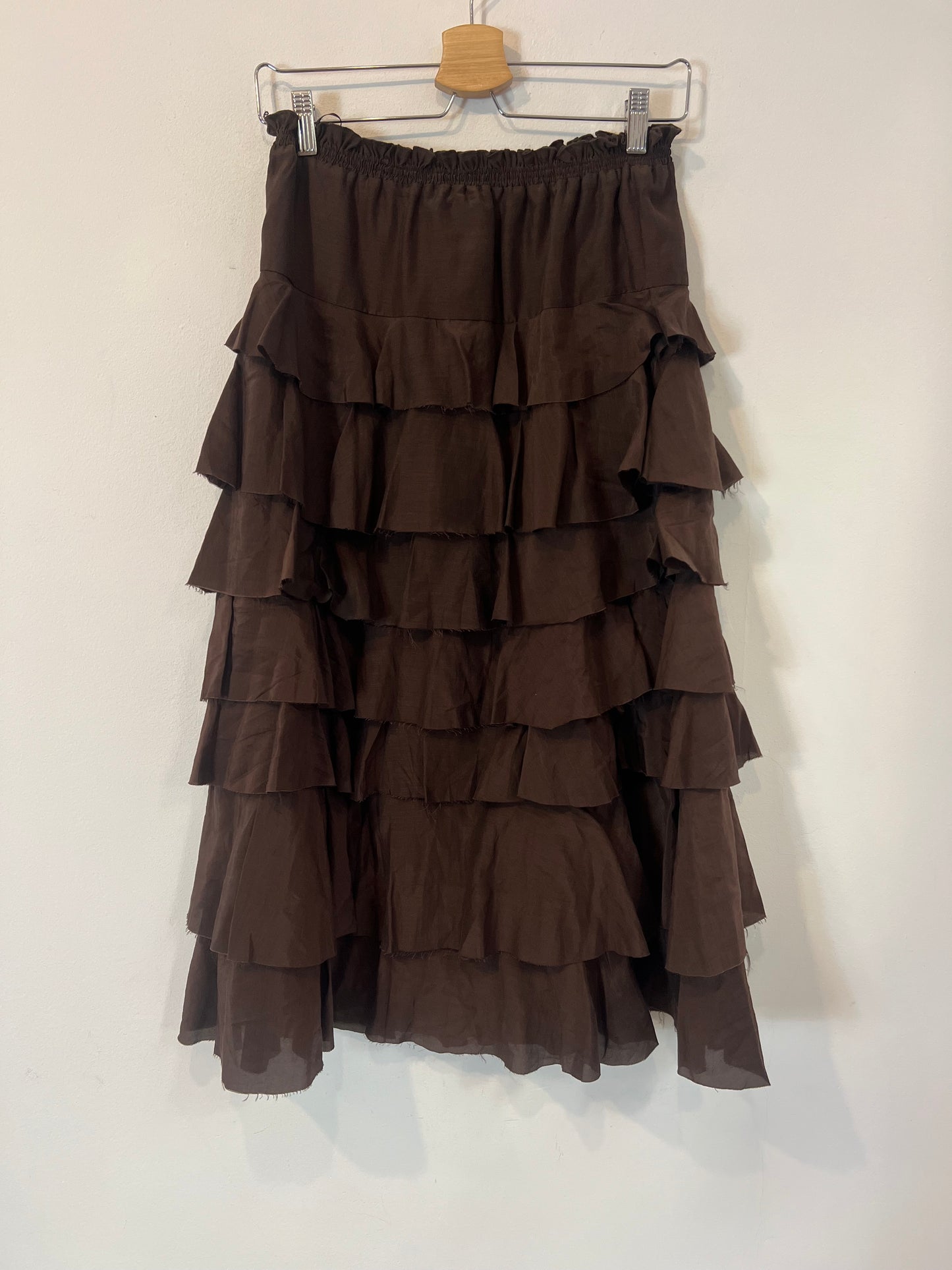 ZARA. Falda midi volantes Collection. T XS