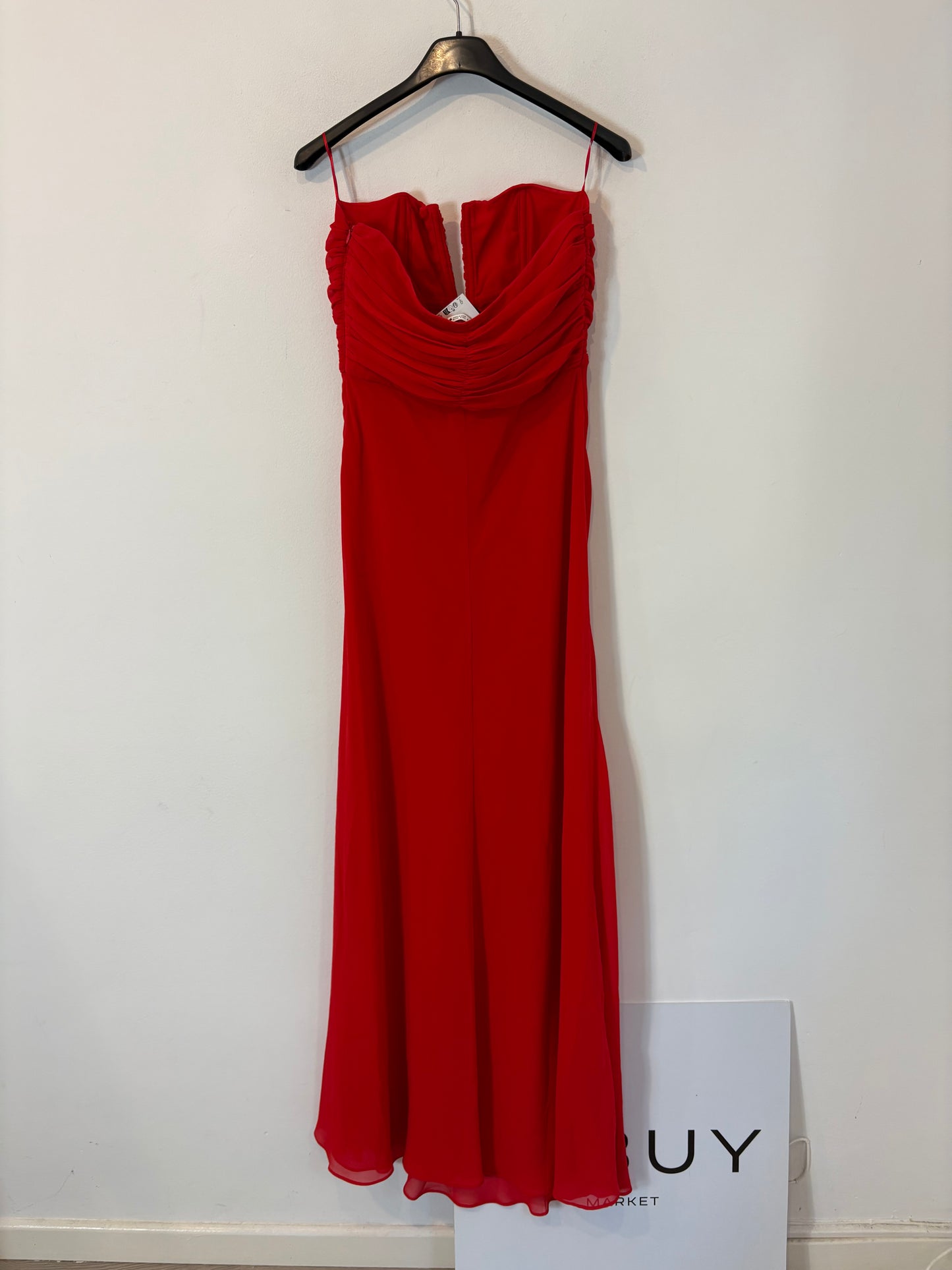 ZARA. Red strapless dress. TS